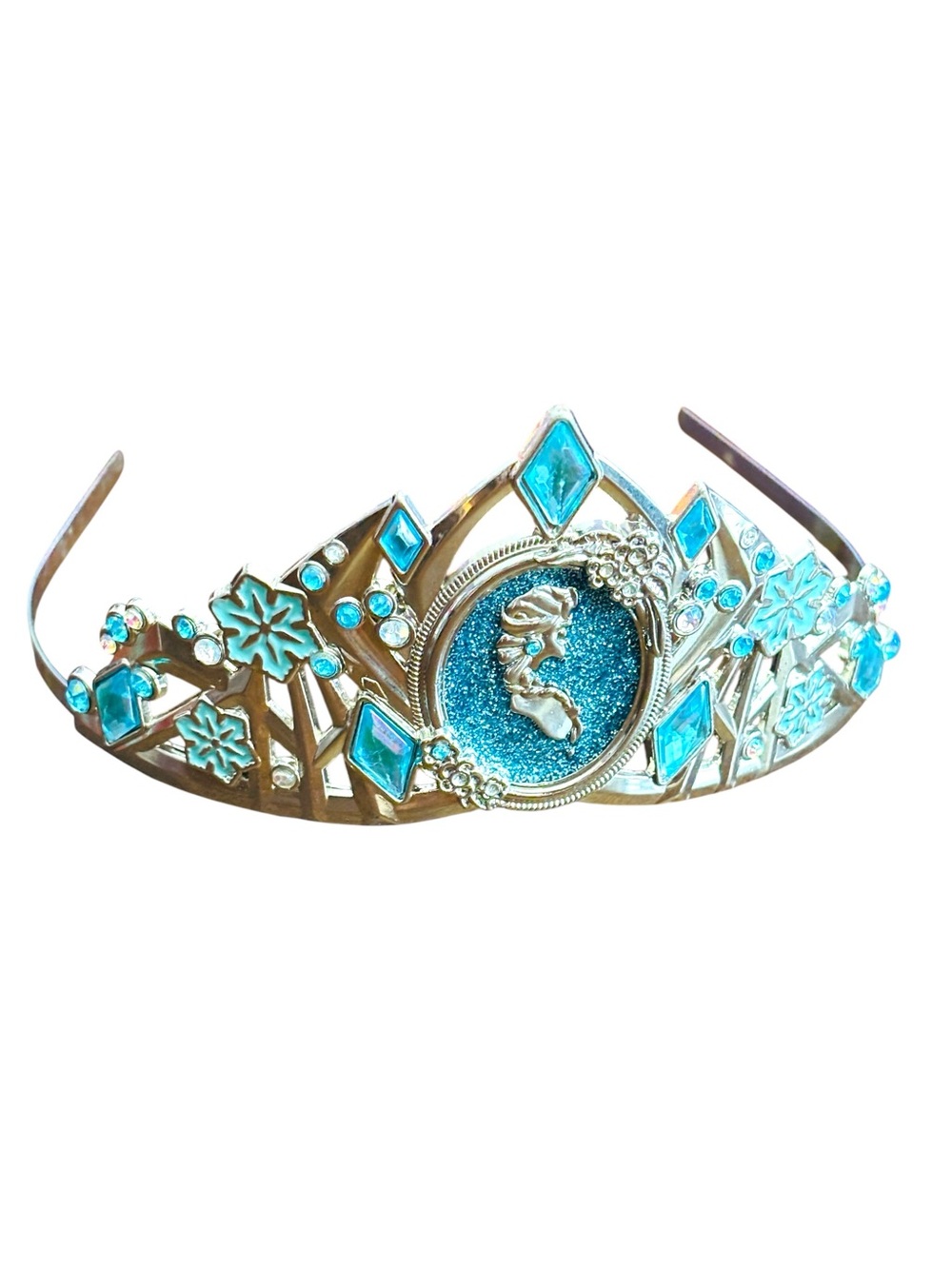 Disney Elsa Tiara Frozen Disney Store Princess Blue Teal Snowflake Headband